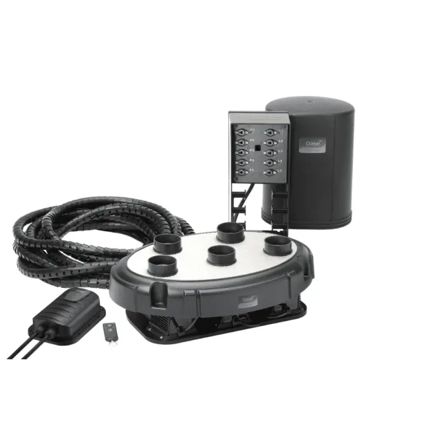 Vattenkvintett fontänset damm 5 pumpar LED 30–140 cm