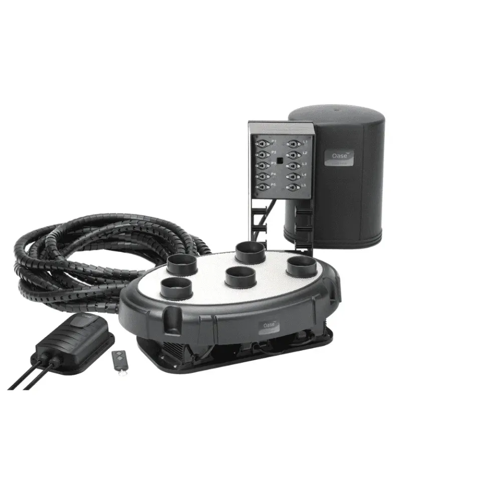 Vattenkvintett fontänset damm 5 pumpar LED 30–140 cm