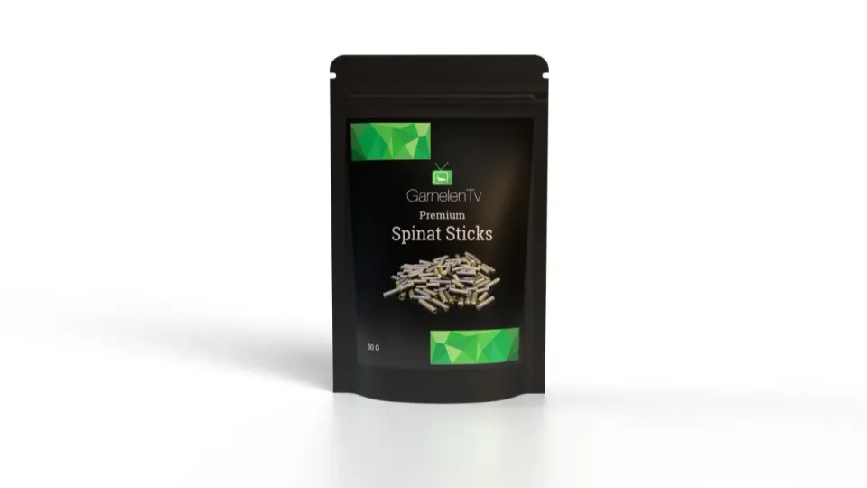 GarnelenTv Premium spenatsticks räkfoder 50 g växt