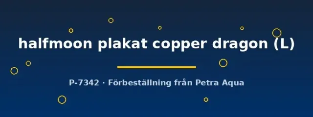 Näsets Ciklidhobby Betta halfmoon plakat copper dragon hane L