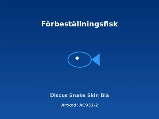 Näsets Ciklidhobby Discus Snake Skin Blå diskus 6 cm