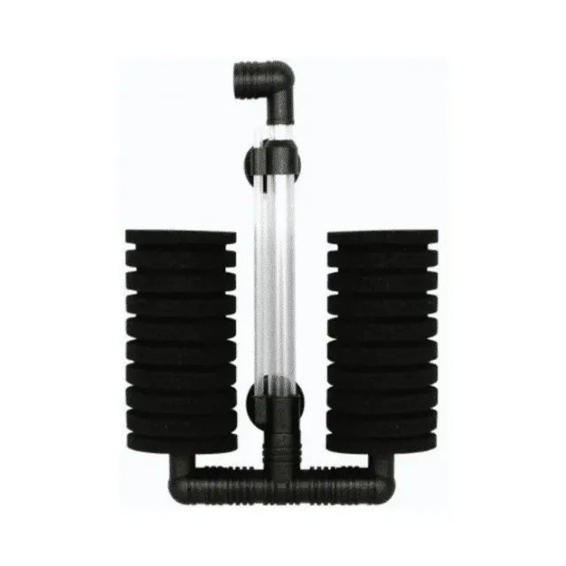 Svampfilter dubbel 200L akvariefilter luftdrivet