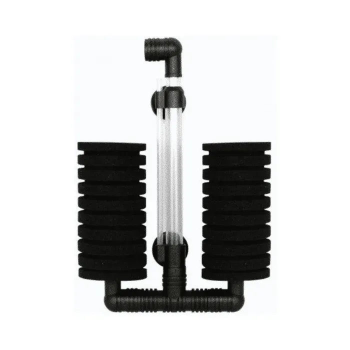 Svampfilter dubbel 200L akvariefilter luftdrivet