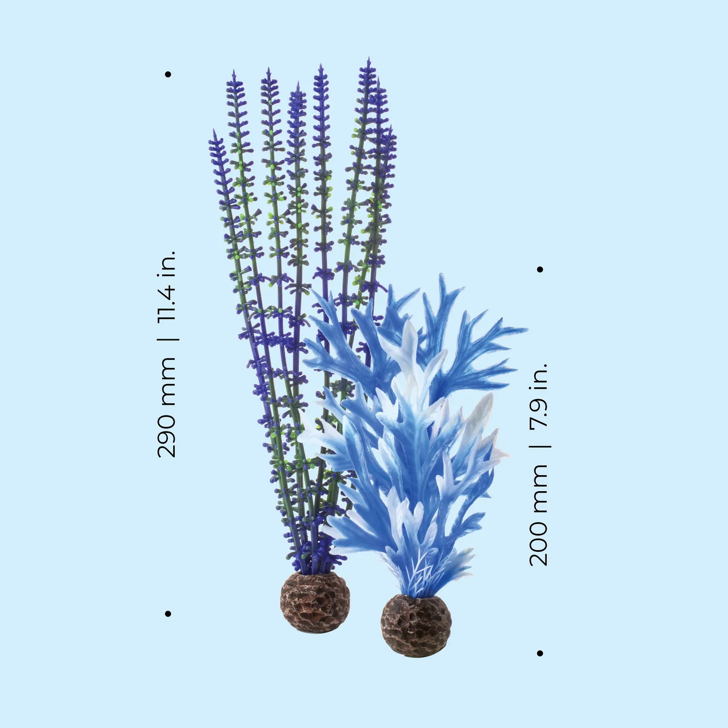 biOrb Medium Blue & Purple Plant Set akvarievisualisering