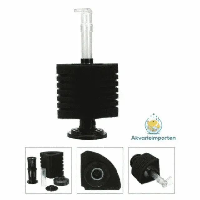Svampfilter Hörn 200L akvarium luftdrivet