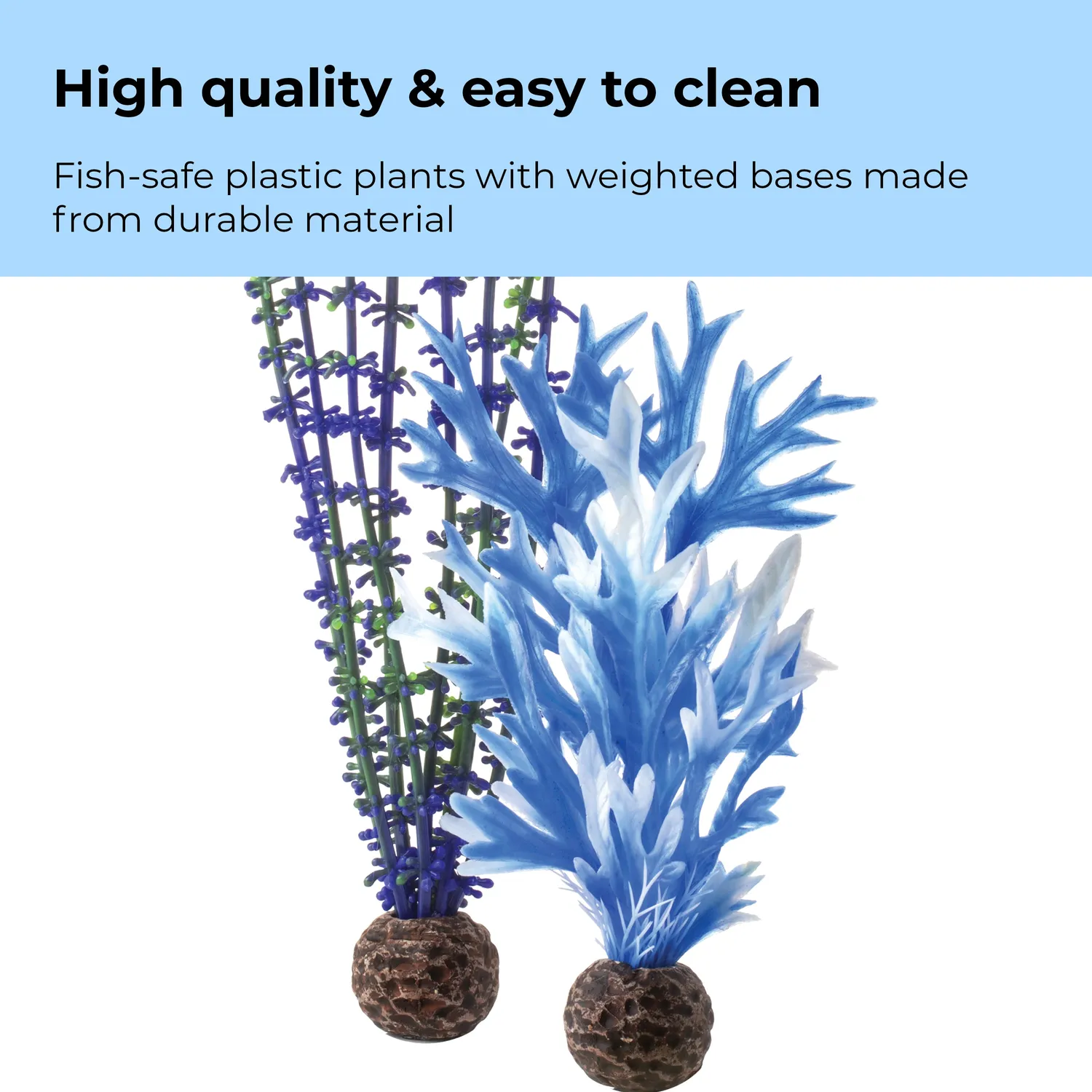 biOrb Medium Blue & Purple Plant Set akvarievisualisering