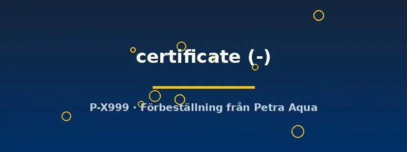 Näsets Ciklidhobby Phytosanitary certificate sundhetsintyg