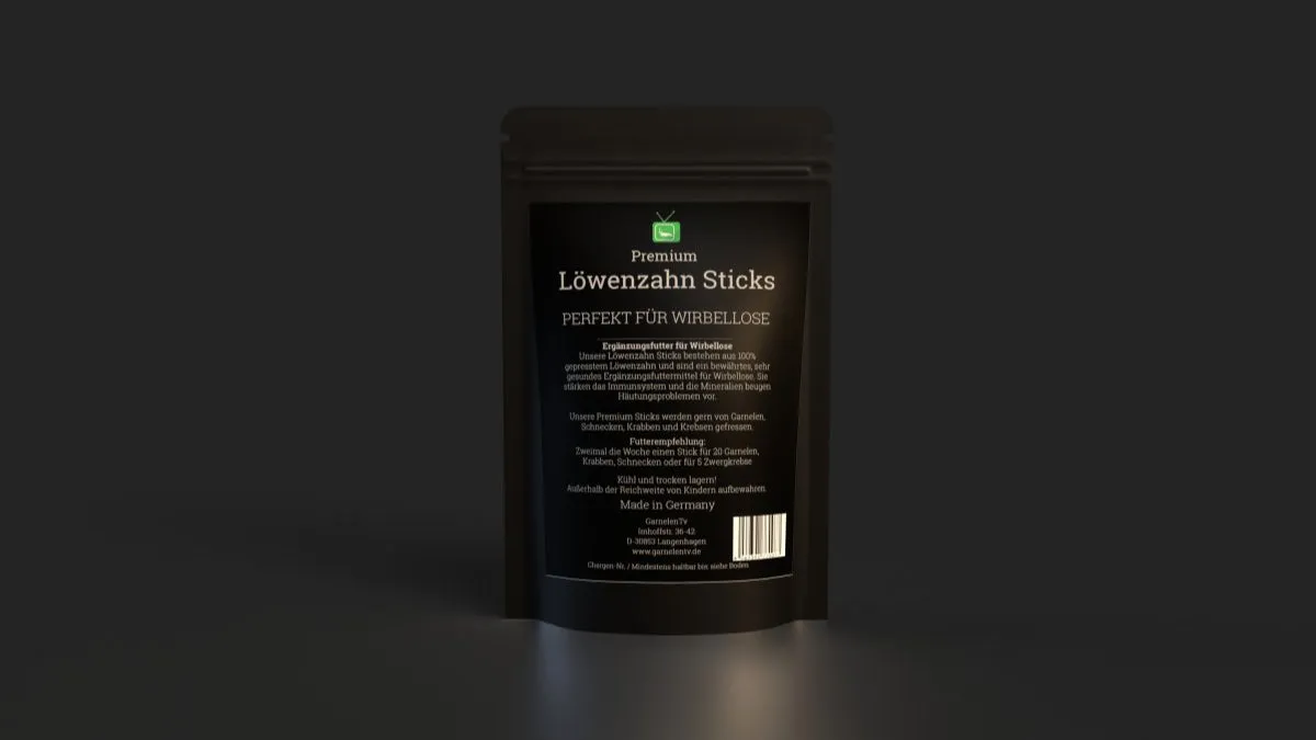 Garnelen TV Premium maskros sticks räkfoder 50 g