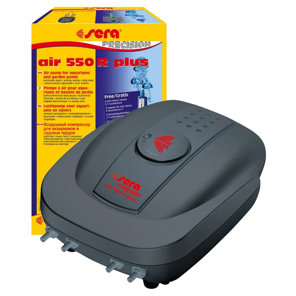 Sera Air Plus 550 luftpump ställbar 4 utblås