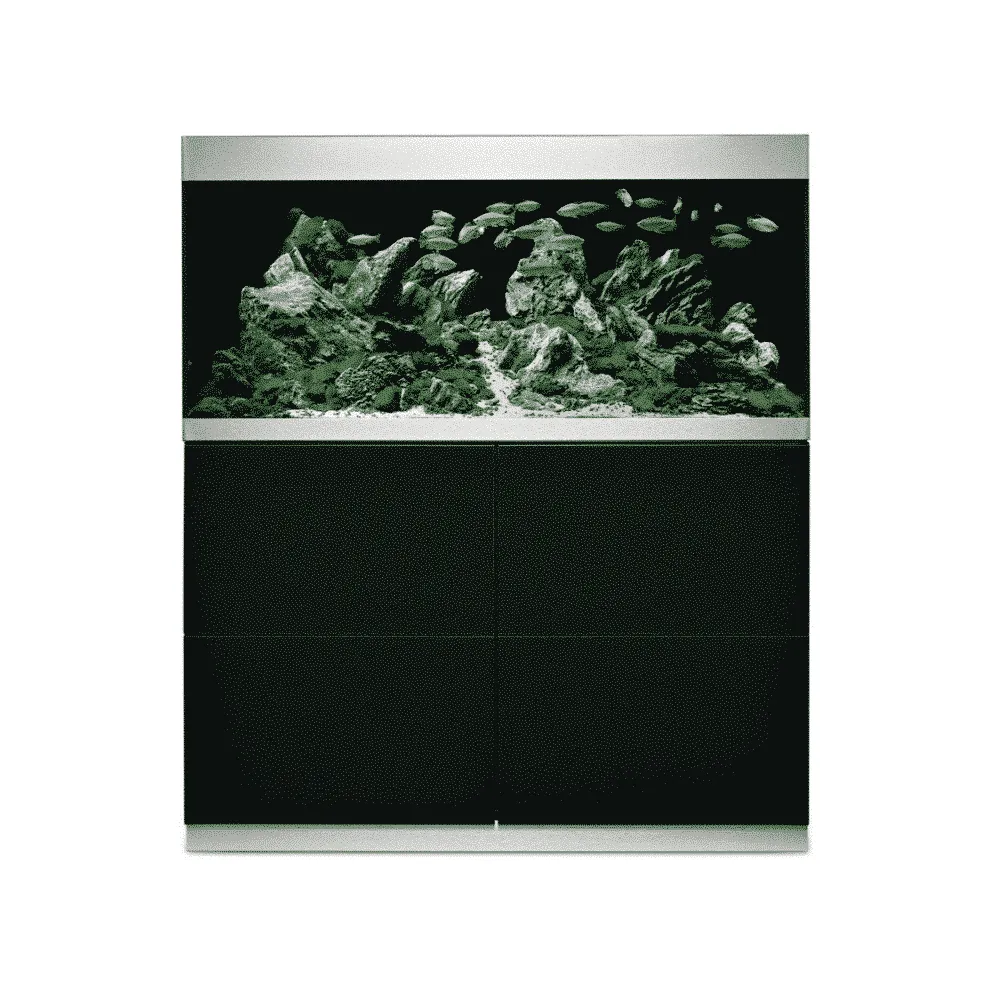 HighLine optiwhite 300 akvarium svart stort glasklara