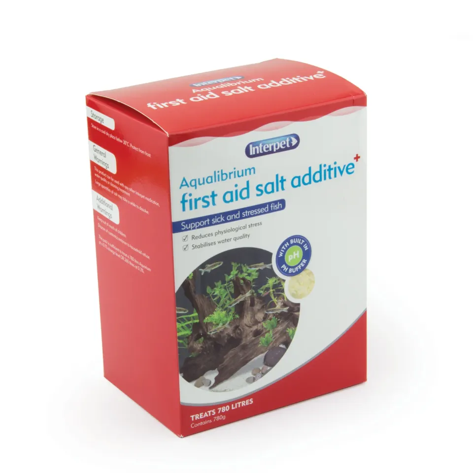 Interpet Aqualibrium First Aid akvariesalt 780g stöd