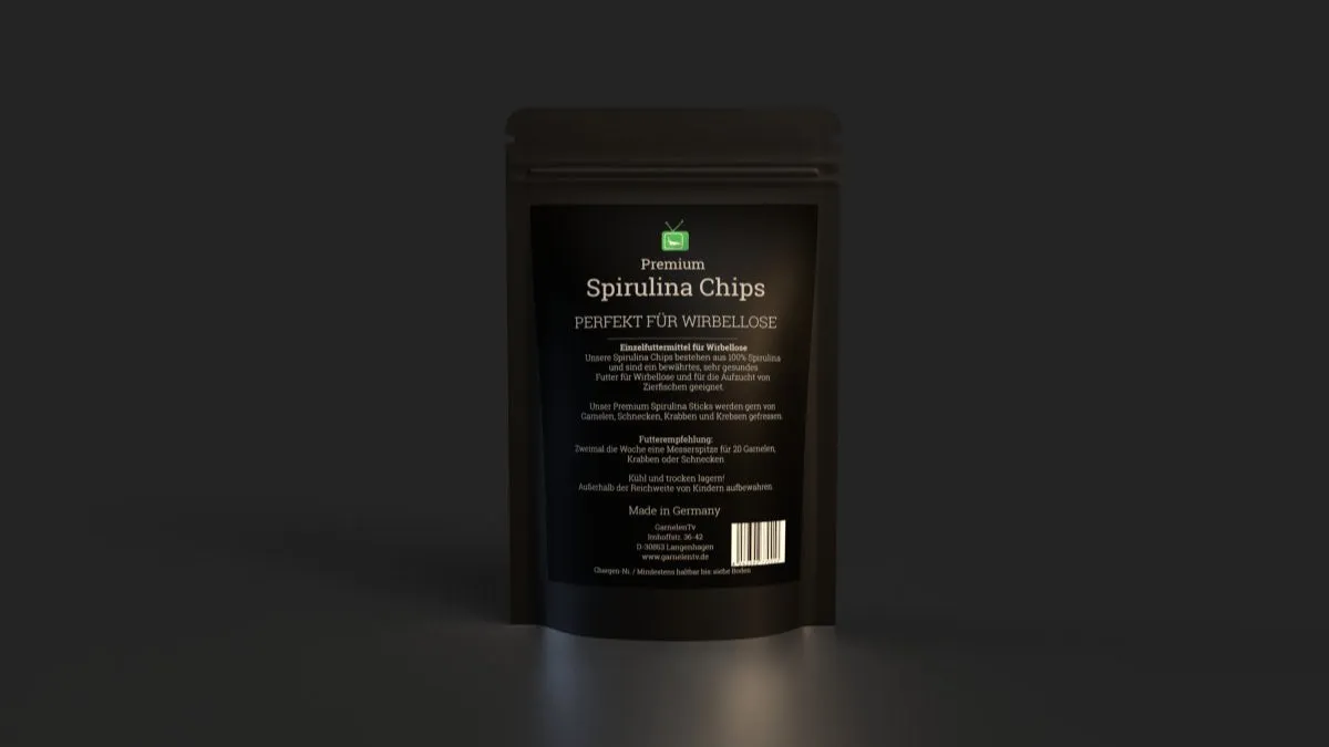 Garnelen TV Premium Spirulina Chips räkfoder 30 g växtbaserat