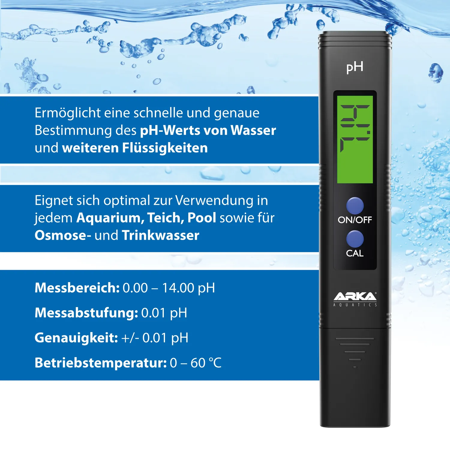 ARKA myAQUA pH-mätare digital 0-14