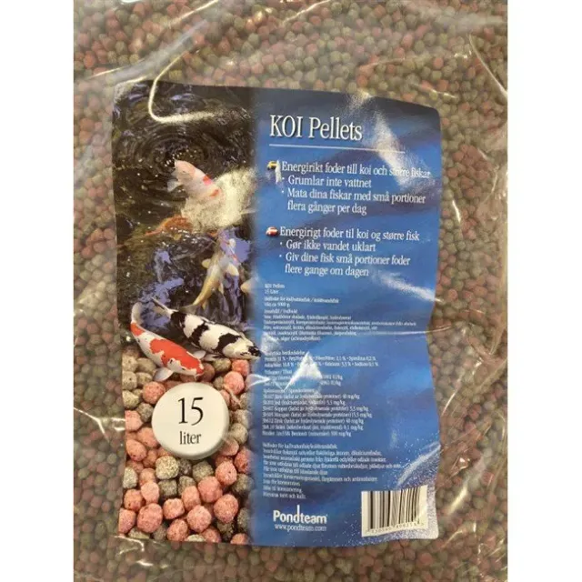 Pondteam Koi Pellets koifoder 15 liter (4,8 kg) energirik