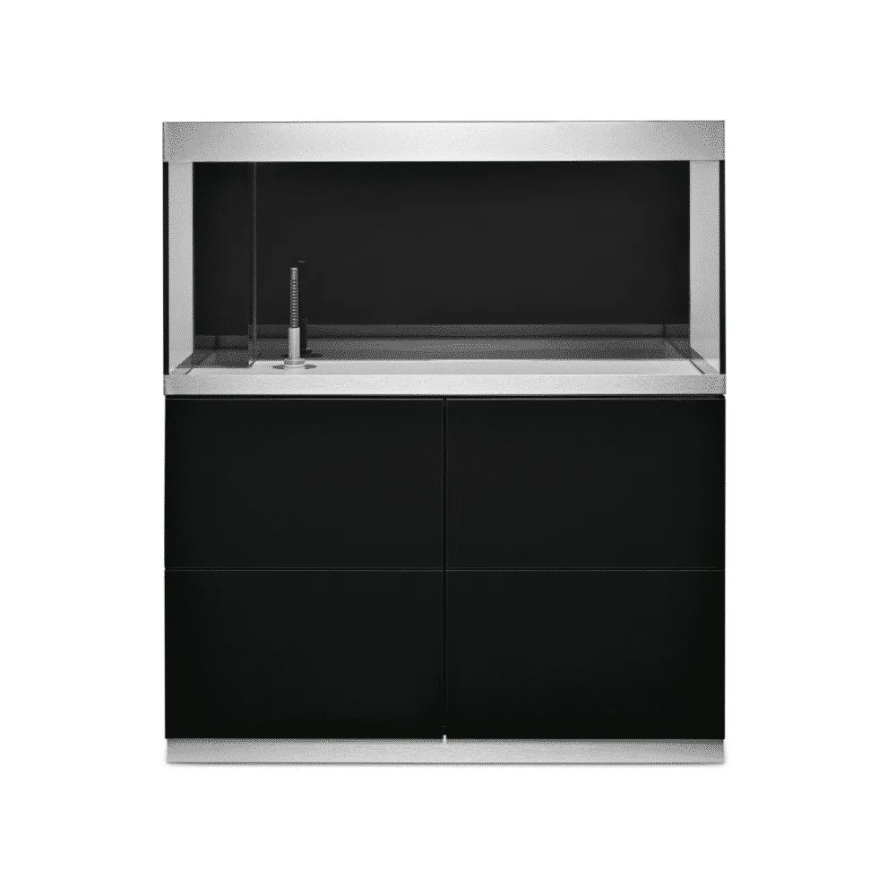 HighLine optiwhite 300 akvarium svart stort glasklara