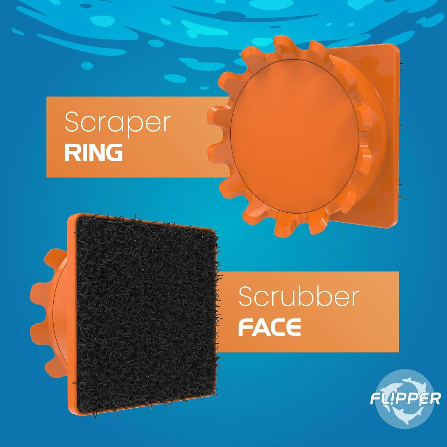 Flipper Pico 2-in-1 akvariemagnet nanokar 6 mm orange