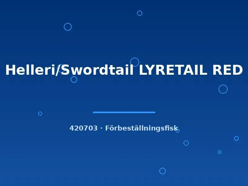 Näsets Ciklidhobby Lyretail Red md-lg svärdbärare