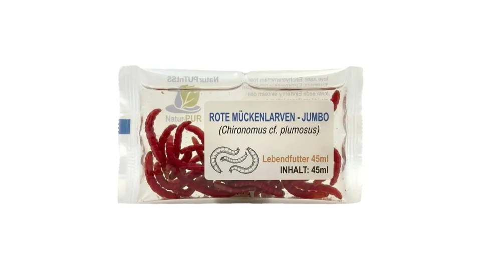 Garnelen TV Röda mygglarver jumbo levandefoder 45ml