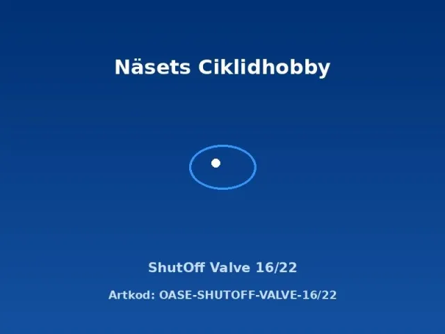 Oase ShutOff Valve 16/22 avstängningsventil slang 16/22