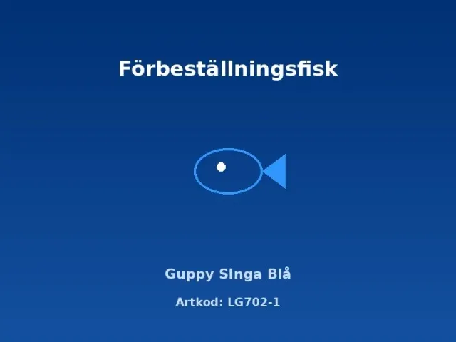 Näsets Guppy Singa Blå akvariefisk par 3–3,5 cm