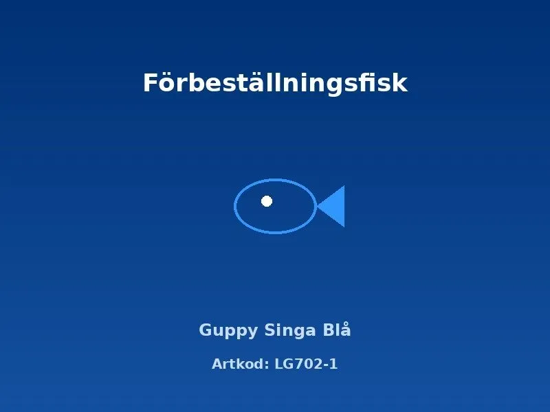 Näsets Guppy Singa Blå akvariefisk par 3–3,5 cm