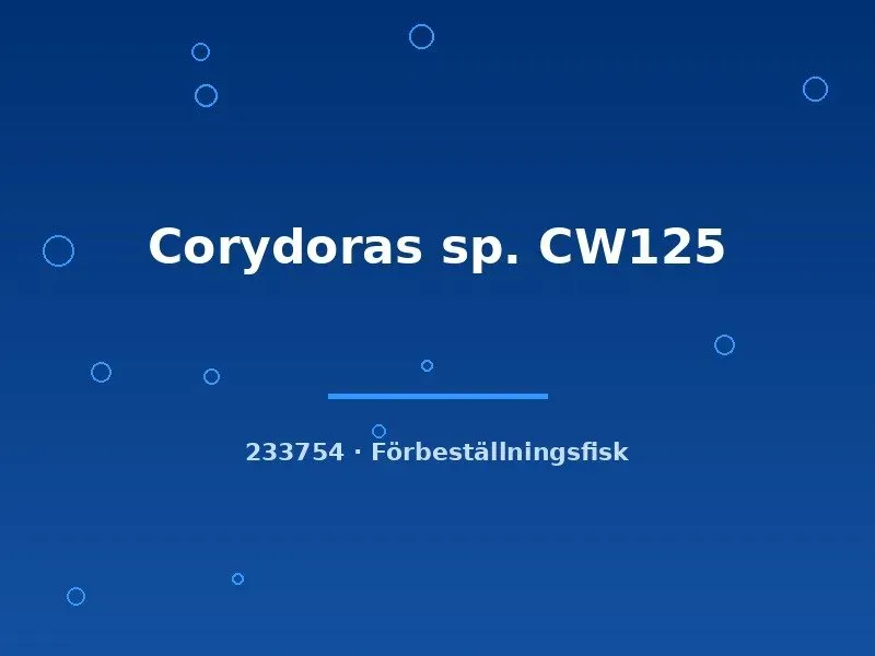 Näsets Ciklidhobby CW125 Corydoras pansarmal lg bottenlevande