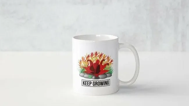 Garnelen TV Keep Growing mugg 325 ml vit diskmaskinssäker