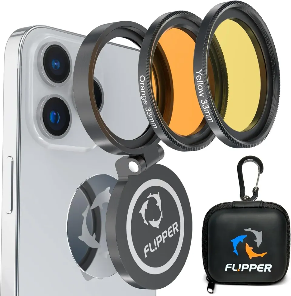 DeepSee Flip-Kick telefonfilter korallfoto orange gul