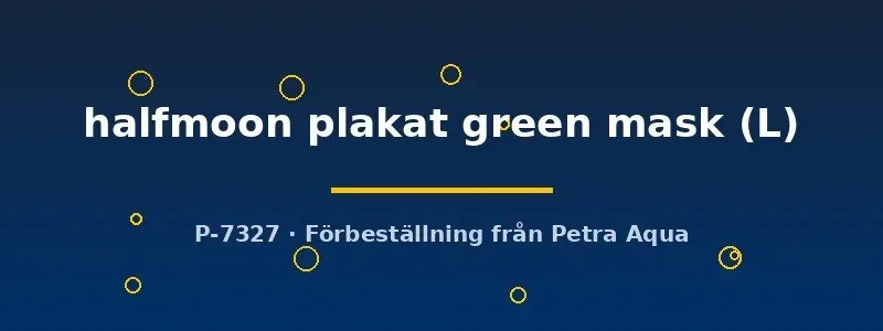 Betta Halfmoon Plakat Green Mask kampfisk hane L