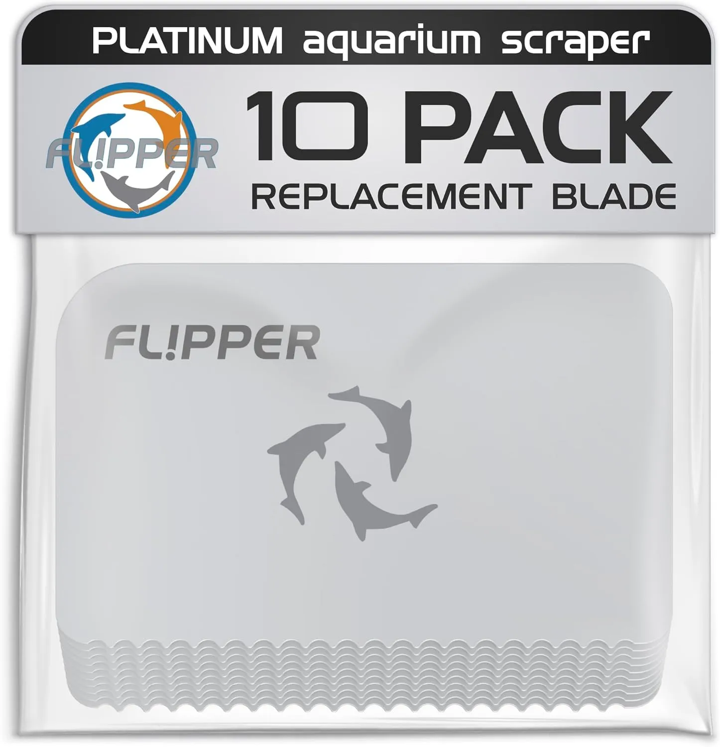 DeepSee Flipper Platinum skrapblad 10-pack reservdel