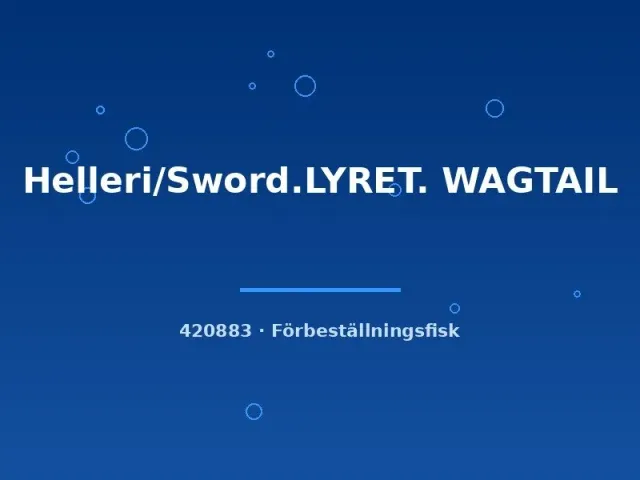 Näsets Ciklidhobby Helleri Lyret Wagtail svärdbärare md-lg