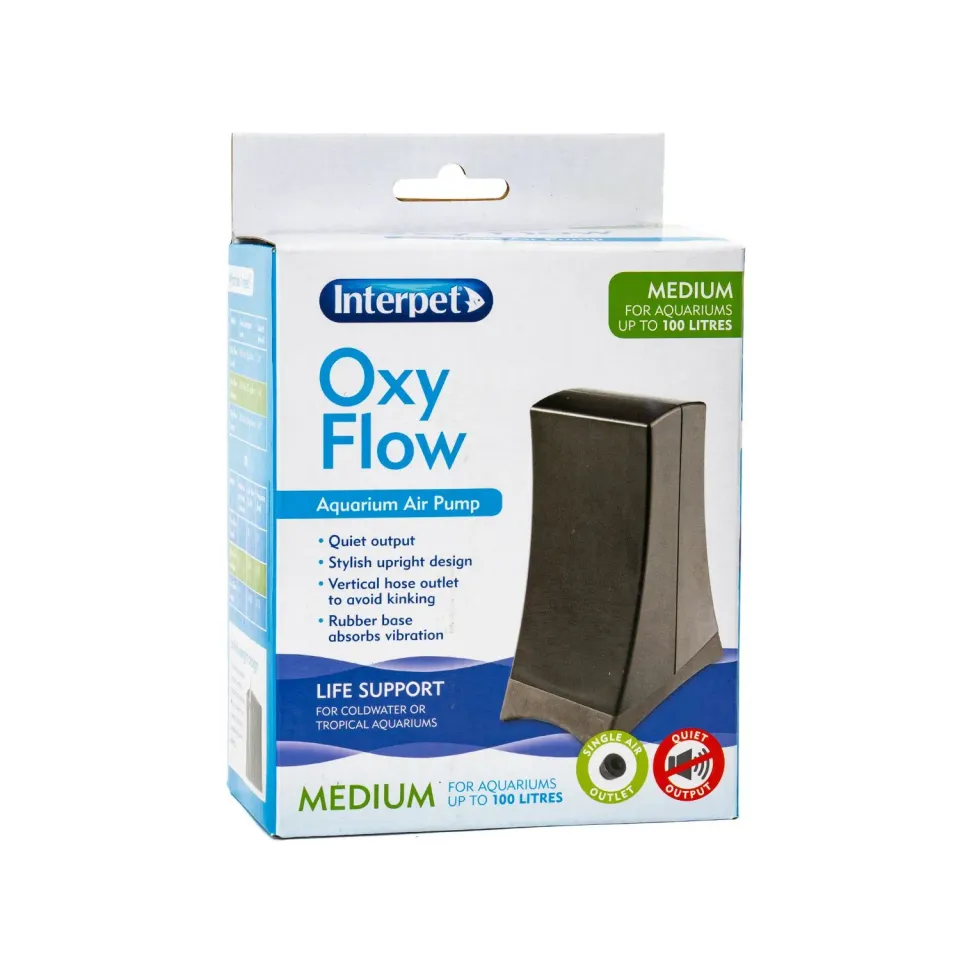 Interpet Oxy Flow luftpump Medium tyst gång