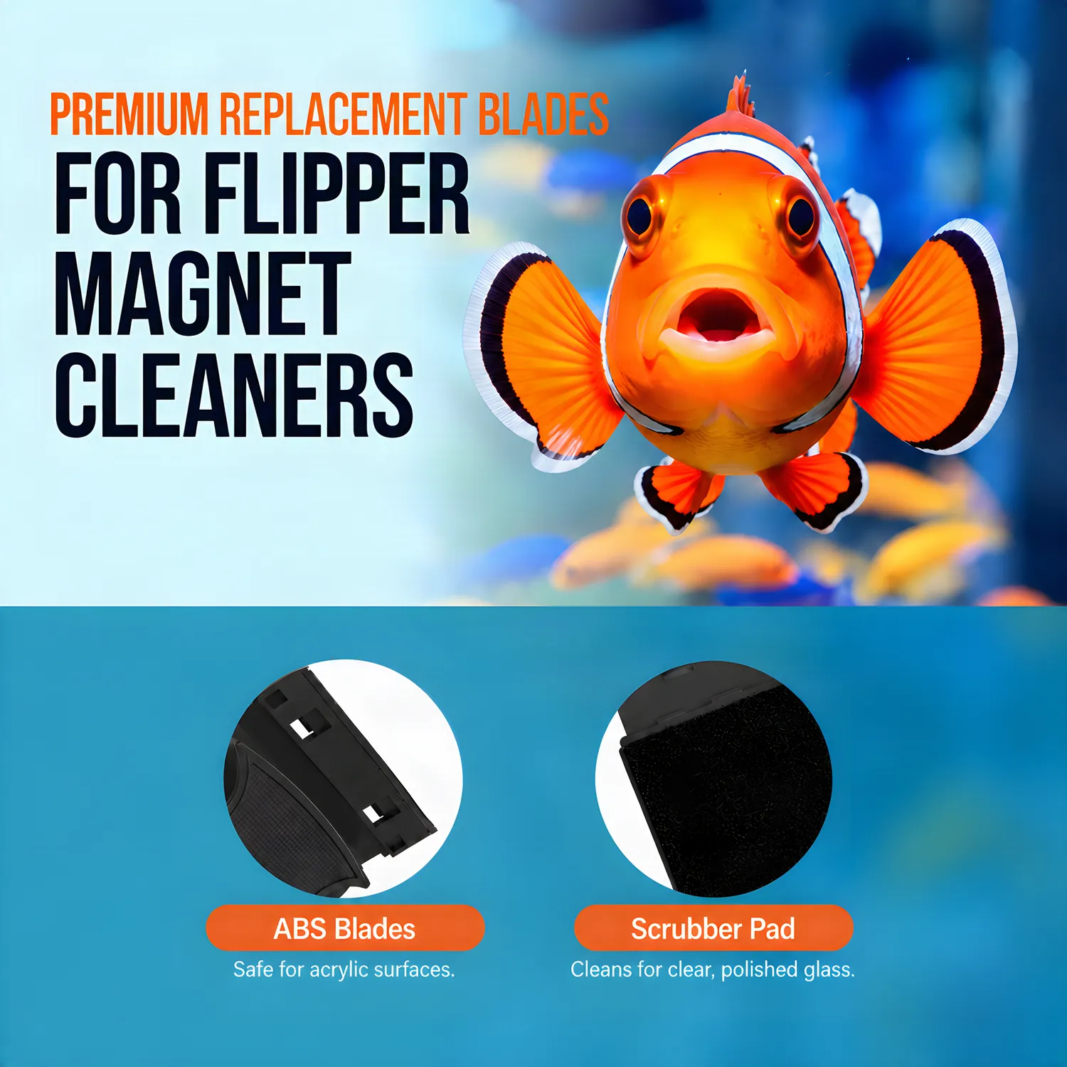 DeepSee Flipper Standard reservblad akryl 3-pack