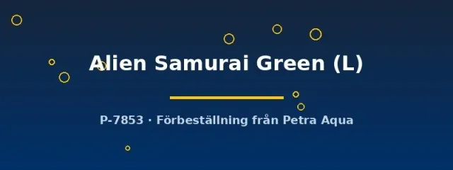 Näsets Betta Alien Samurai Green hane kampfisk L grön