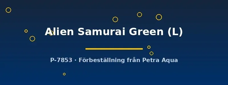 Näsets Betta Alien Samurai Green hane kampfisk L grön