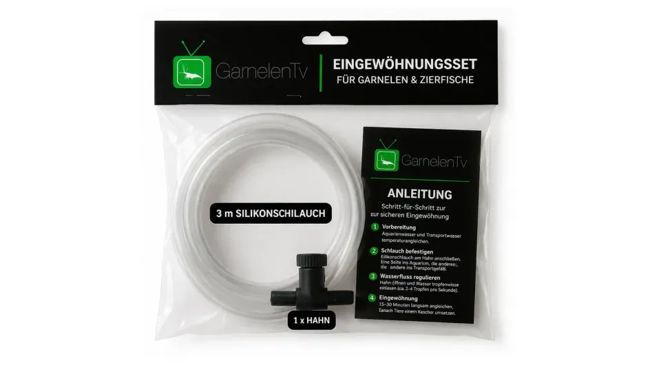 Garnelen TV Eingewöhnungsset inkörningsset räkor fisk droppmetod
