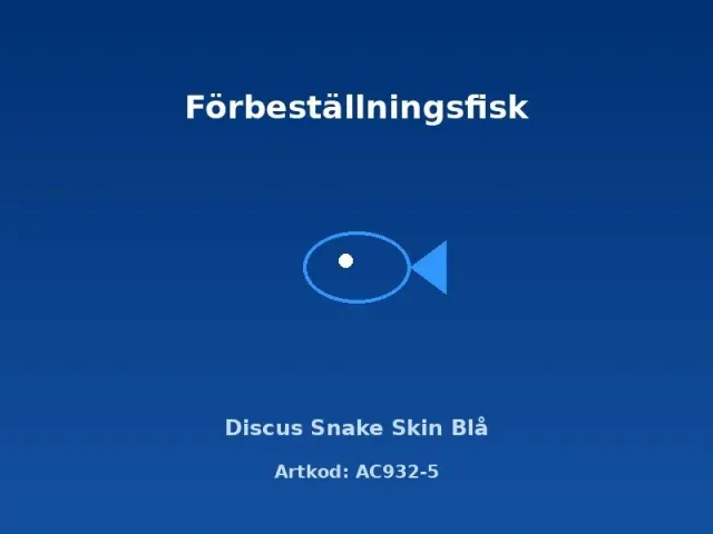 Näsets Ciklidhobby Discus Snake Skin Blå diskus 9 cm