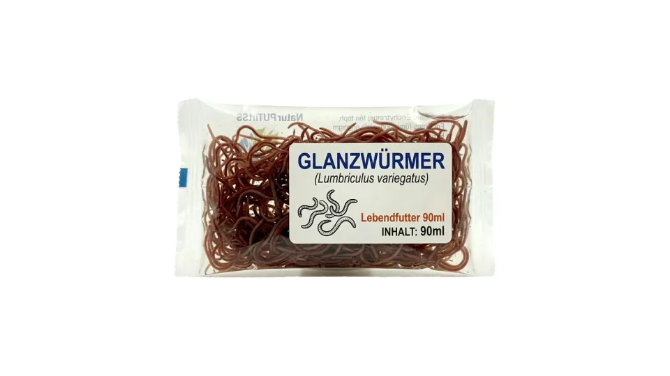Garnelen TV Glanzwürmer levandefoder 90 ml proteinrikt