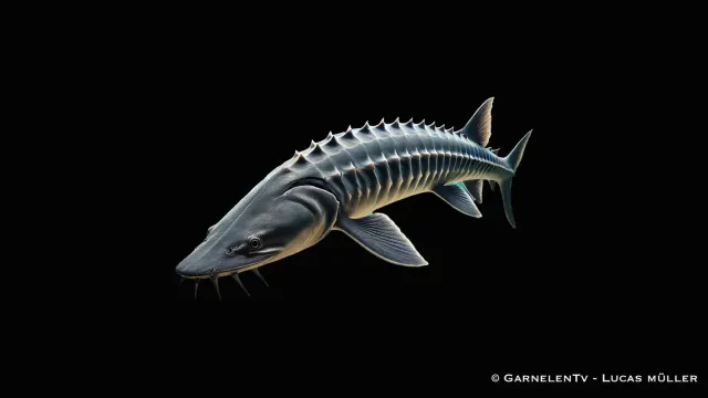 Garnelen TV Waxdick stör 30-35 cm dammfisk Acipenser