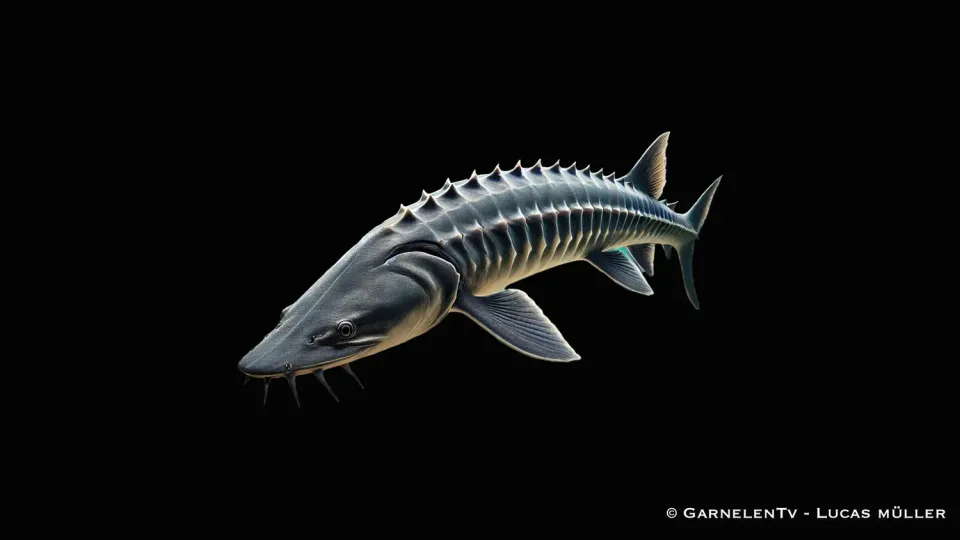 Garnelen TV Waxdick stör 30-35 cm dammfisk Acipenser