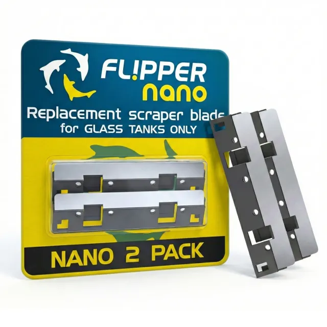 Flipper Nano reservblad rostfritt 2-pack glas