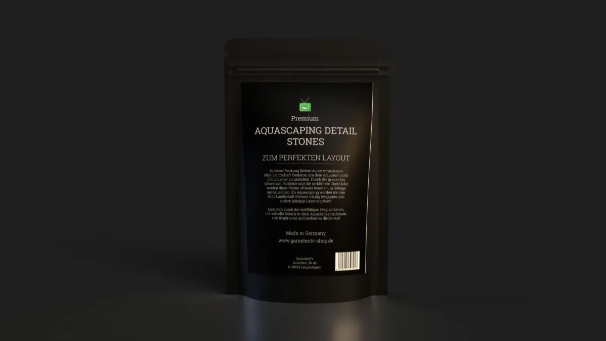 Garnelen TV Mini Landschaft akvariesten 250 g grå