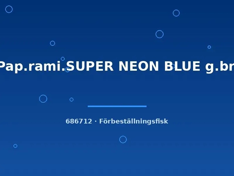 Papiliochromis ramirezi Super Neon Blue ciklid 2,5–3 cm