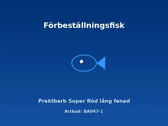 Näsets Ciklidhobby Super Red långfenad praktbarb 3–3,5 cm