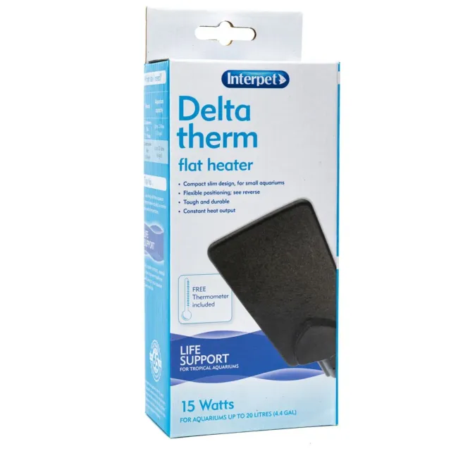 Interpet Deltatherm Flat akvarievärmare 15W platt