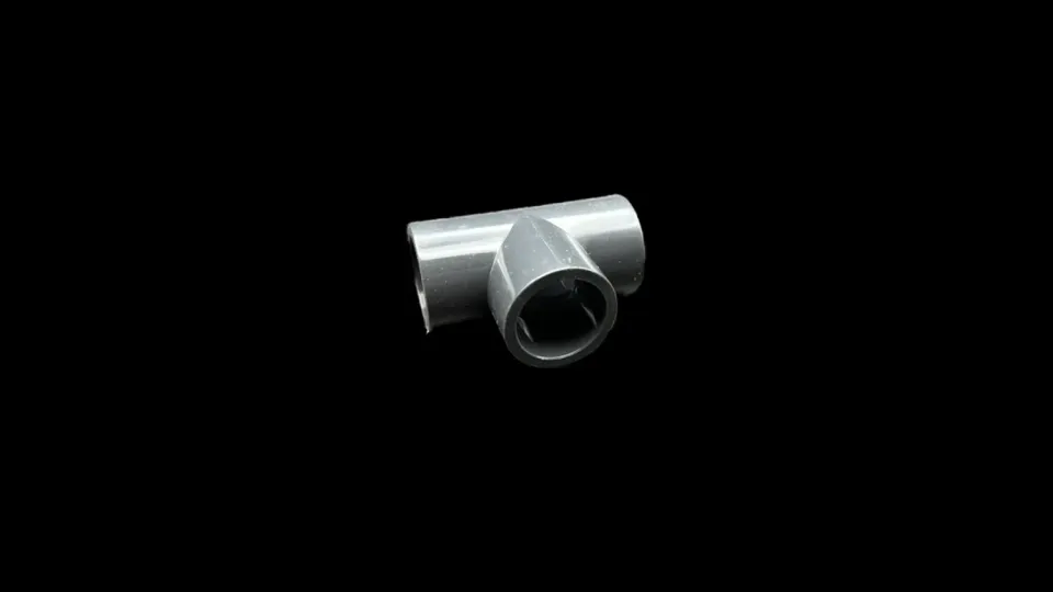 PVC-U T-stycke 90° 40 mm mörkgrå rörkoppling