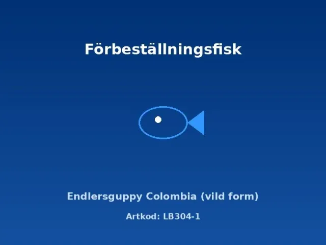 Näsets Endlersguppy Colombia vildform guppy 2–2,5 cm lyretail