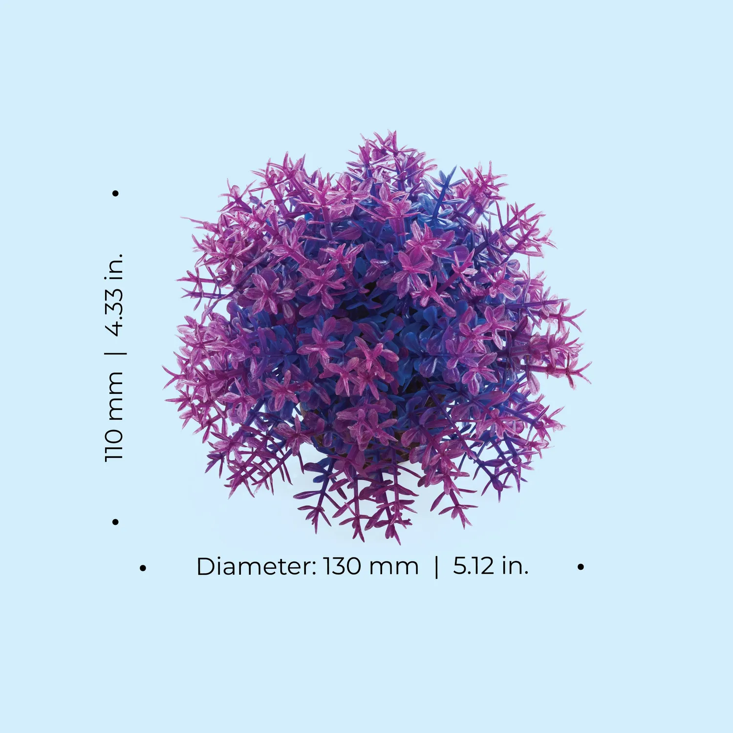 biOrb Flower Ball akvariedekoration lila giftfri