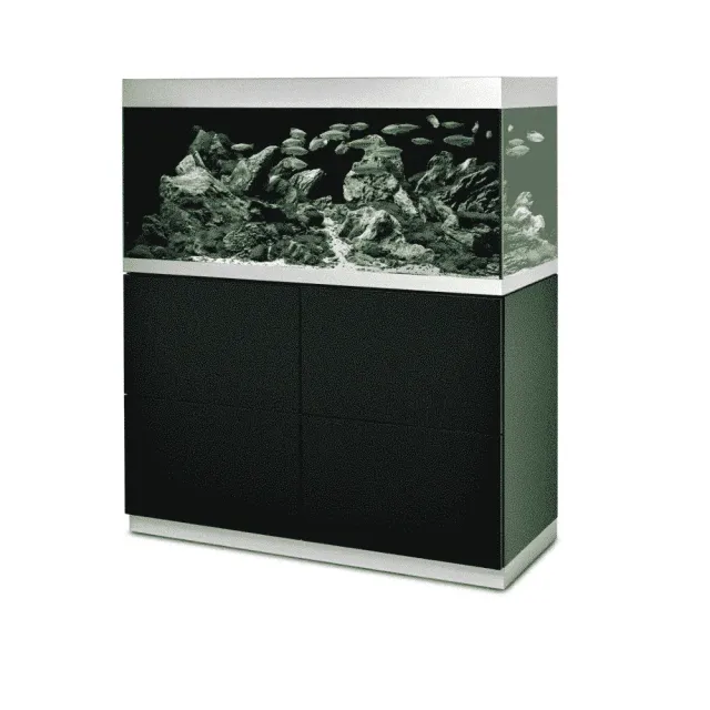 HighLine optiwhite 300 akvarium svart stort glasklara