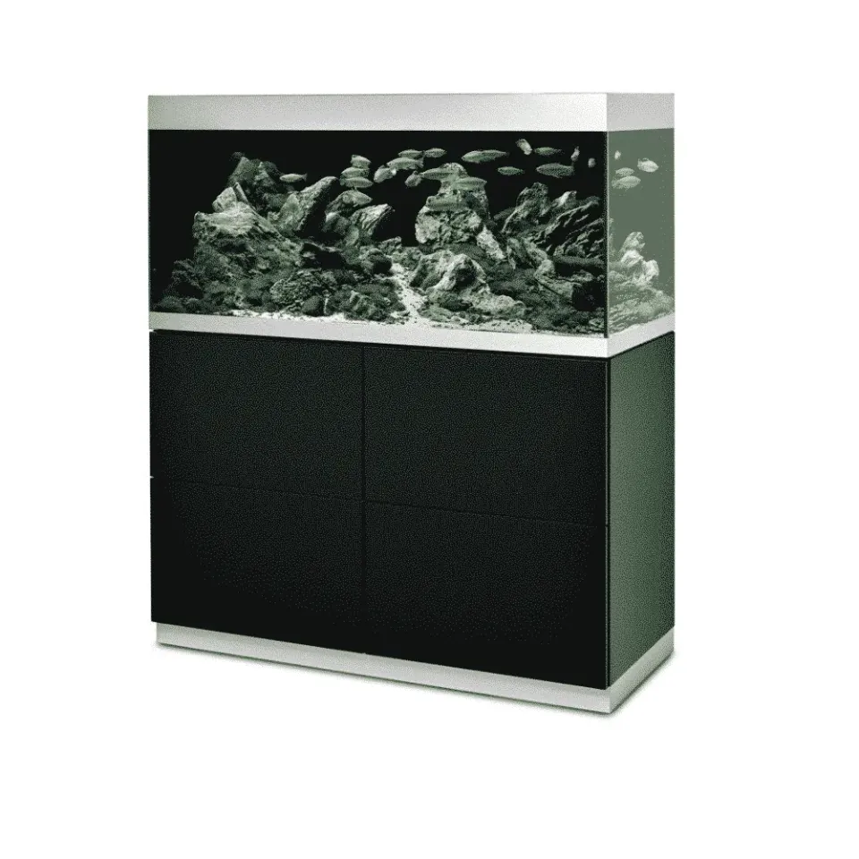 HighLine optiwhite 300 akvarium svart stort glasklara